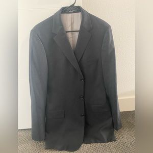 Men’s Black Striped Hugo Boss Suit Jacket